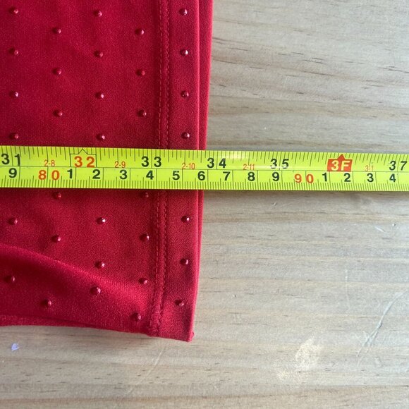 Michael Kors Women Studded Long-Sleeve Bodycon Dress XS Crimson Red - Picture 10 of 11